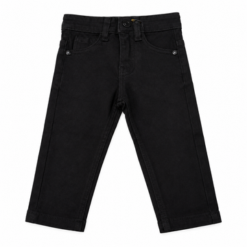 Black denim capri pants shown flat against a solid white background.