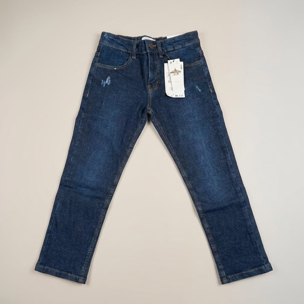 Dark Blue Denim Kids Pants