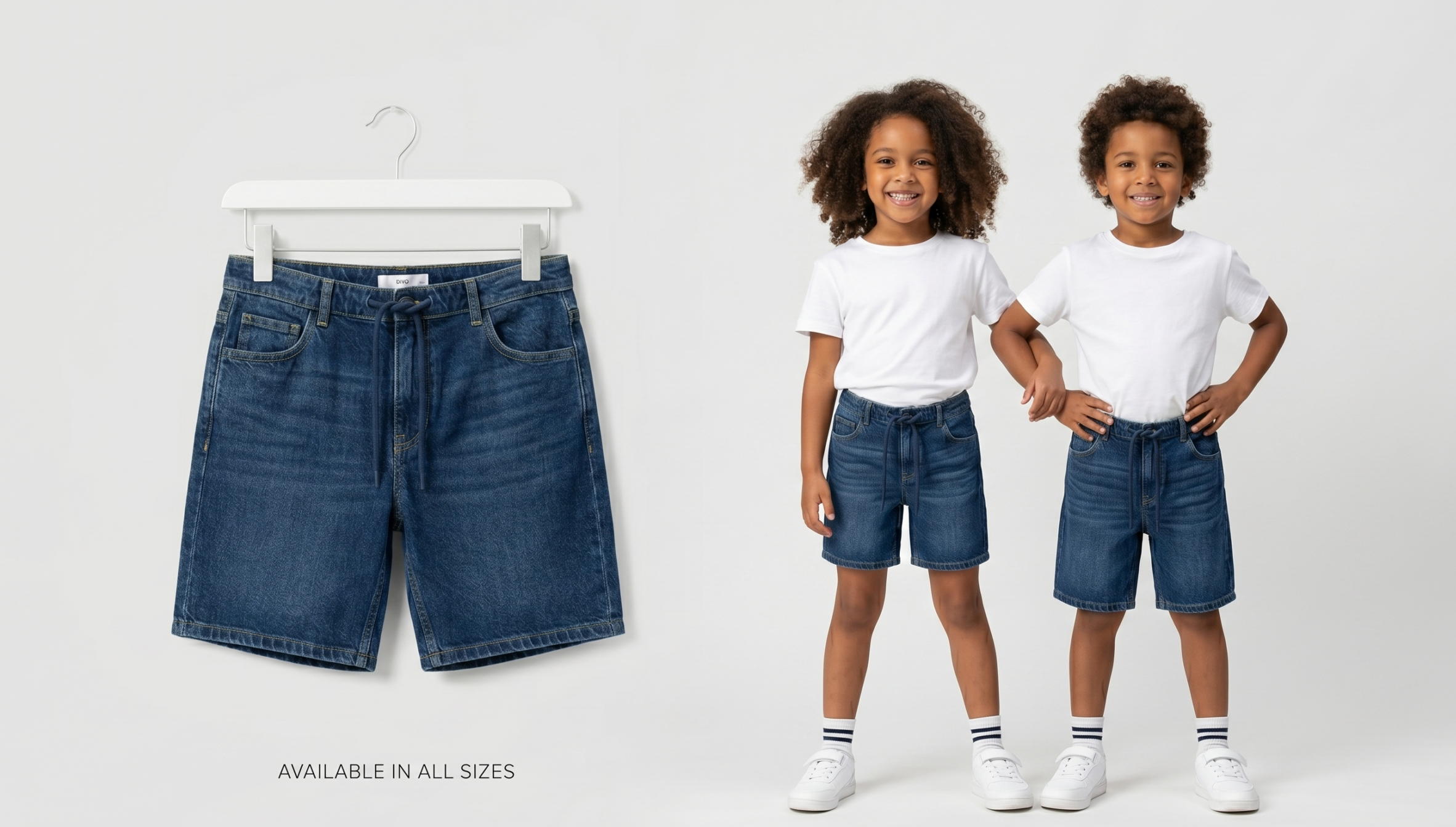Dark Blue Denim Shorts