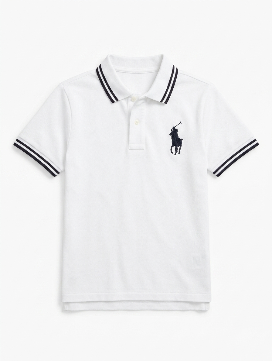 Kids White Polo Shirt