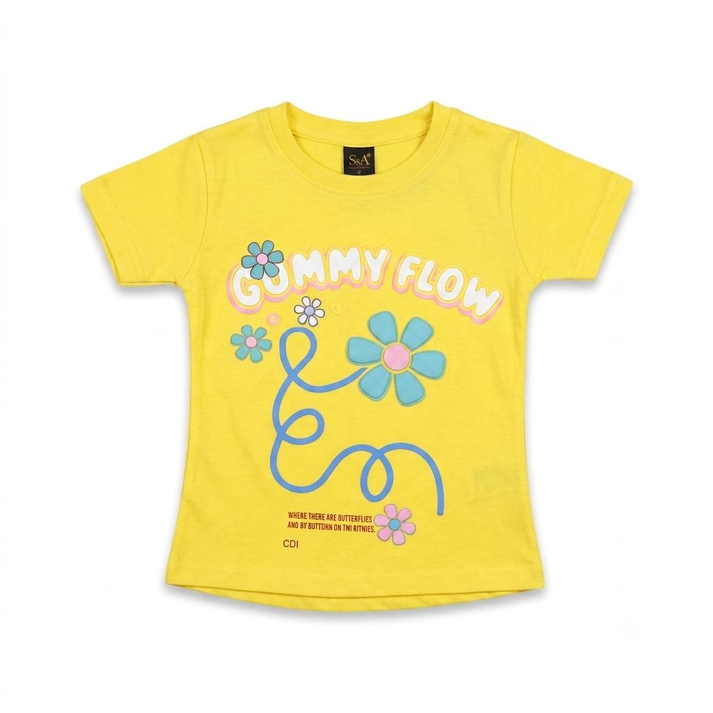 Girls T Shirt Yellow (Gummy Flow)