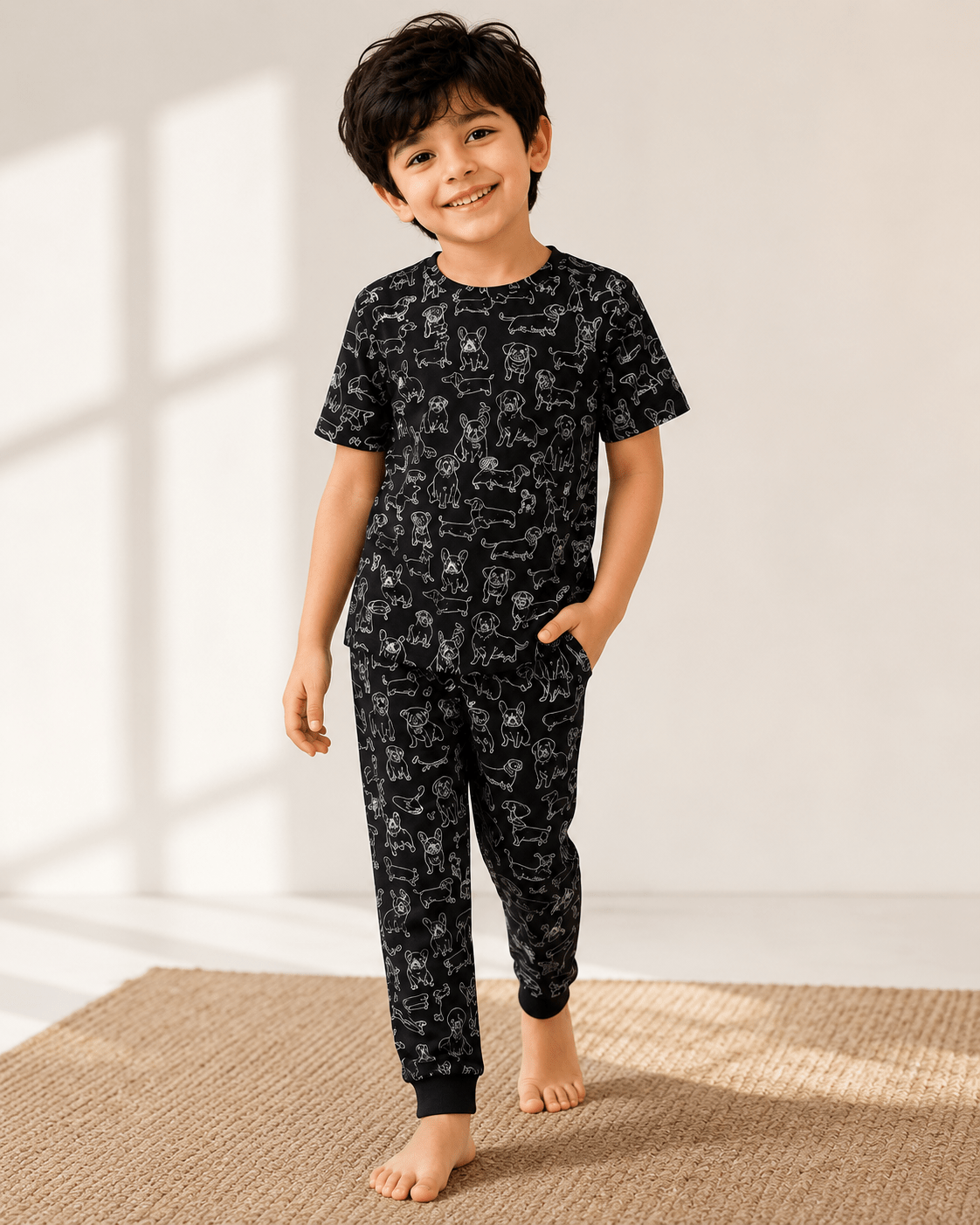 Black Printed Kids Night SuitApna Bacha (اپنا بچہ)1