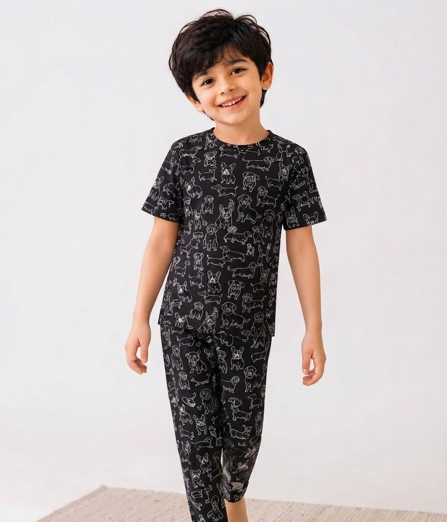 Black Printed Kids Night SuitApna Bacha (اپنا بچہ)1