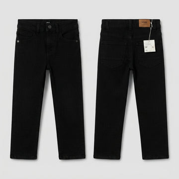 Black Wide Leg Kids Jeans Pant