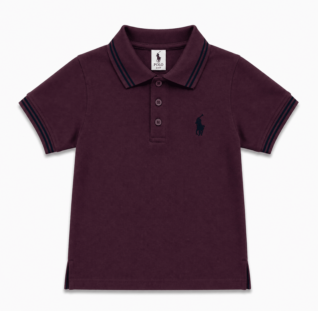 Burgundy color Polo Shirt for kidsApna Bacha (اپنا بچہ)1 Years