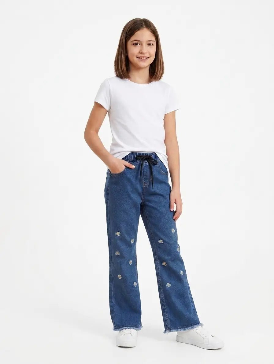 Girls Flapper Denim PantsApna Bacha (اپنا بچہ)1