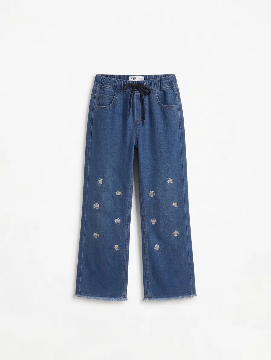 Girls Flapper Denim PantsApna Bacha (اپنا بچہ)1
