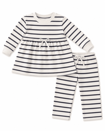 Girls Winter Frock with Pajama (White Fabric Black Lining)Apna Bacha (اپنا بچہ)2 Years