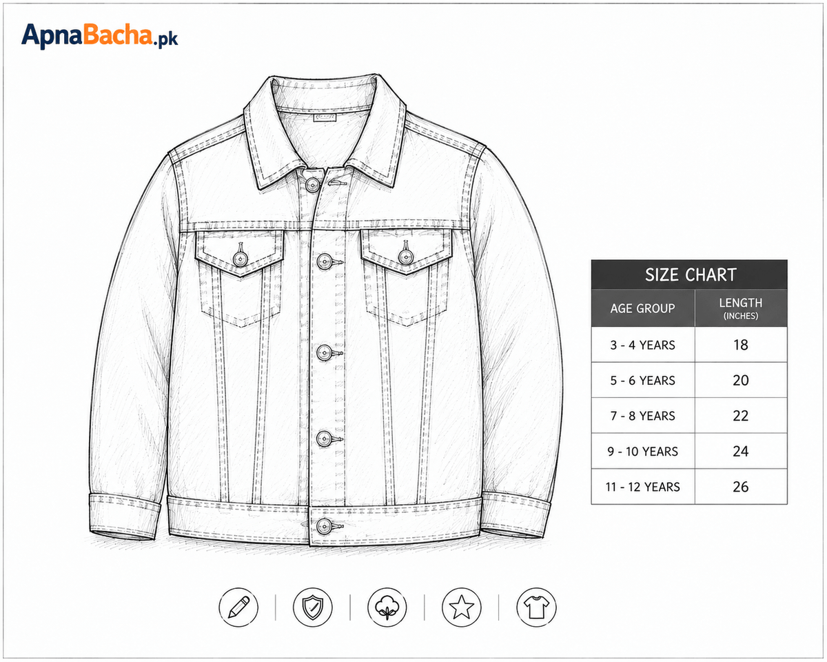 Kids Black Denim Vest – Bear EmbroideryApna Bacha (اپنا بچہ)3-4 years