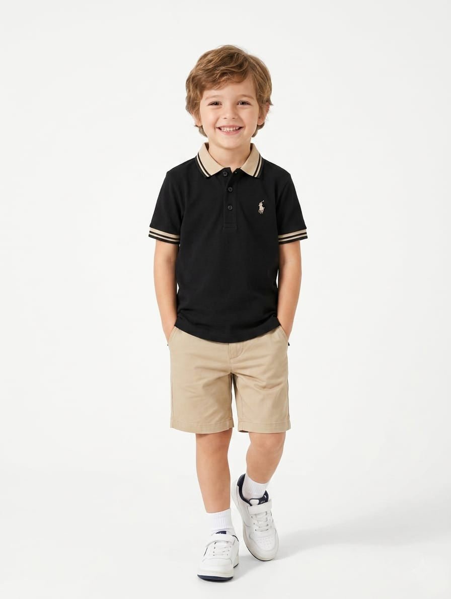 Kids Black Polo ShirtApna Bacha (اپنا بچہ)1