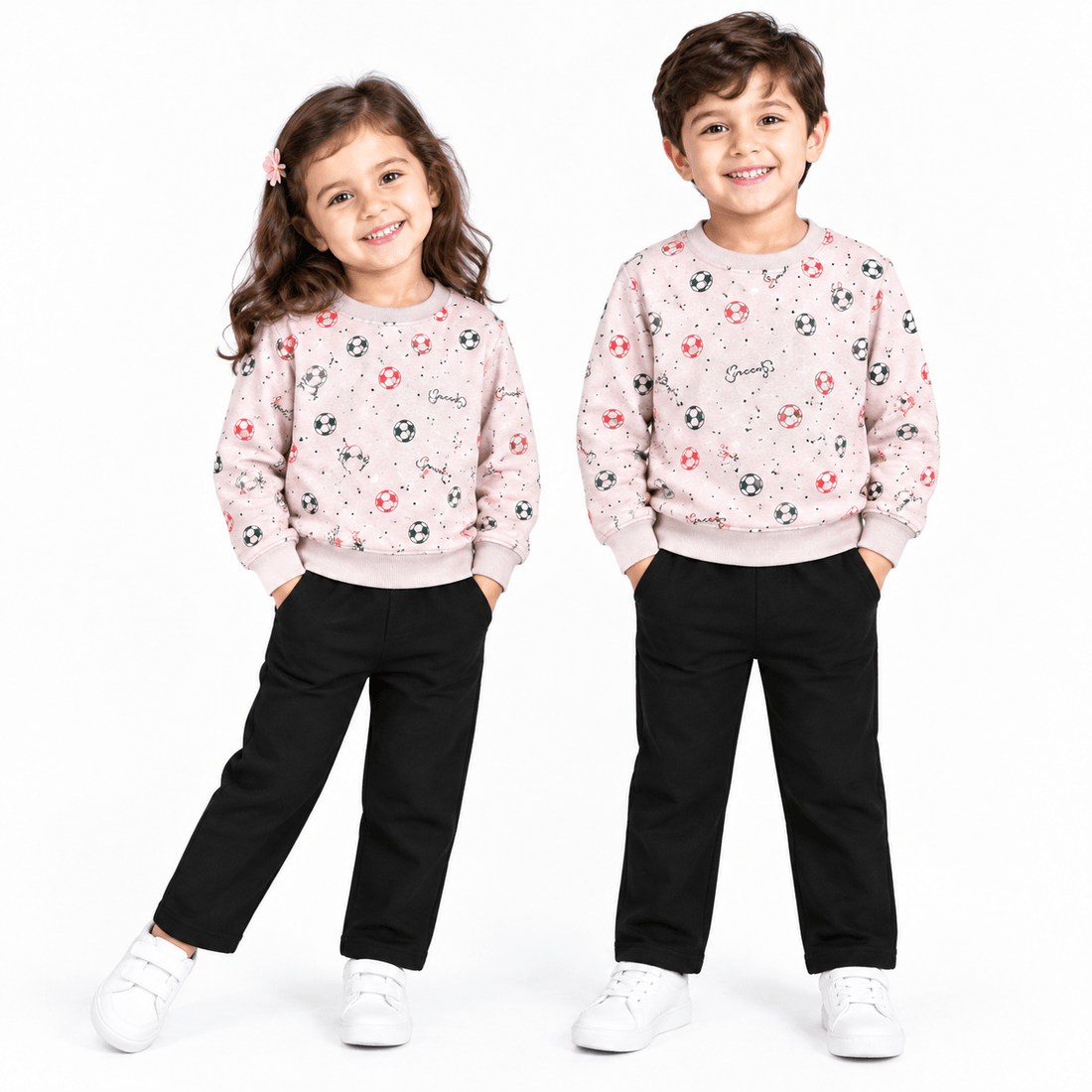 Kids Winter Tracksuit Football Pink printApna Bacha (اپنا بچہ)1 Years