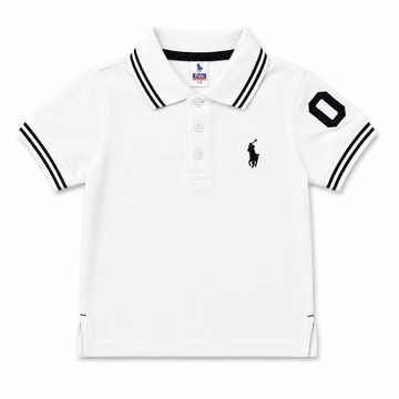 White with black lining Polo Shirt for kidsApna Bacha (اپنا بچہ)1 Years